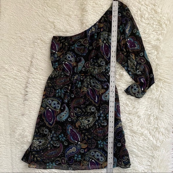 Lots of Love by Speechless Asymmetrical Patterned Dress | Black & Multicolor | L - Picture 3 of 5